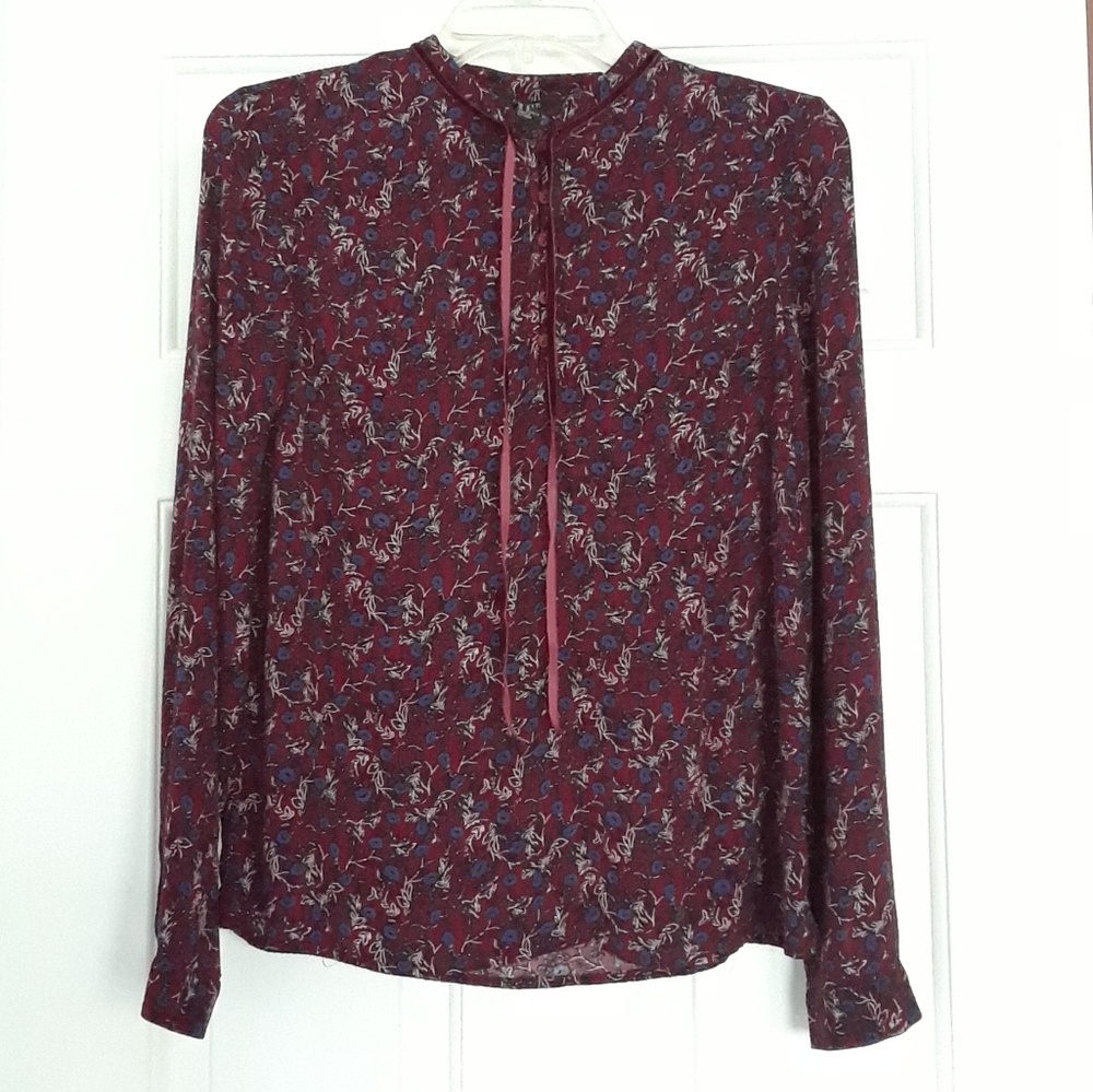 Button-Front Floral Top - Picture 3 of 8